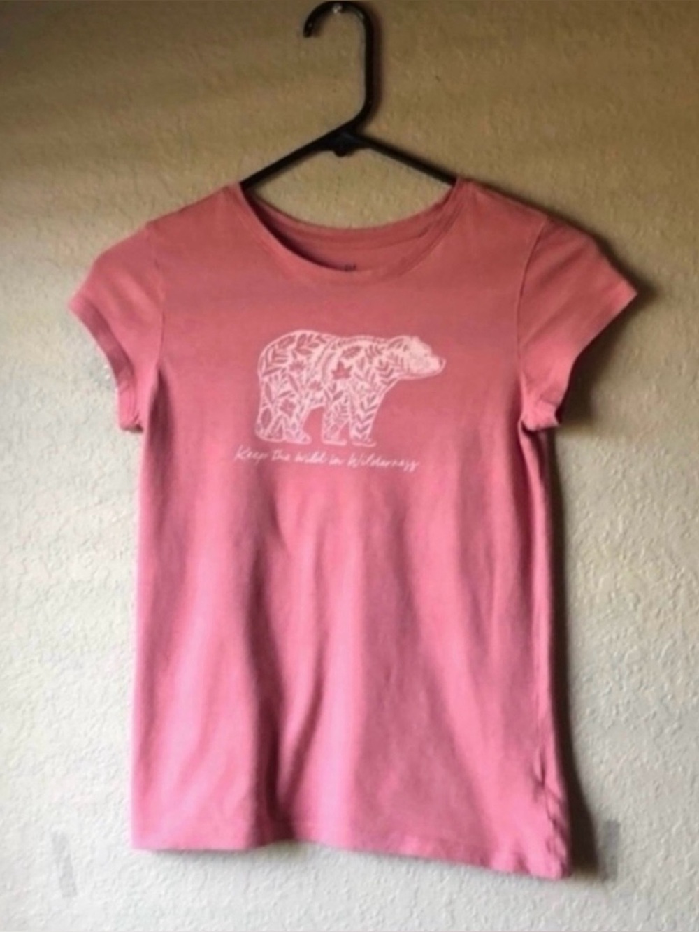 Gap Shirt Pink Bear Short Sleeve Casual Preppy Graphic T-shirt Top Girls Kids XL